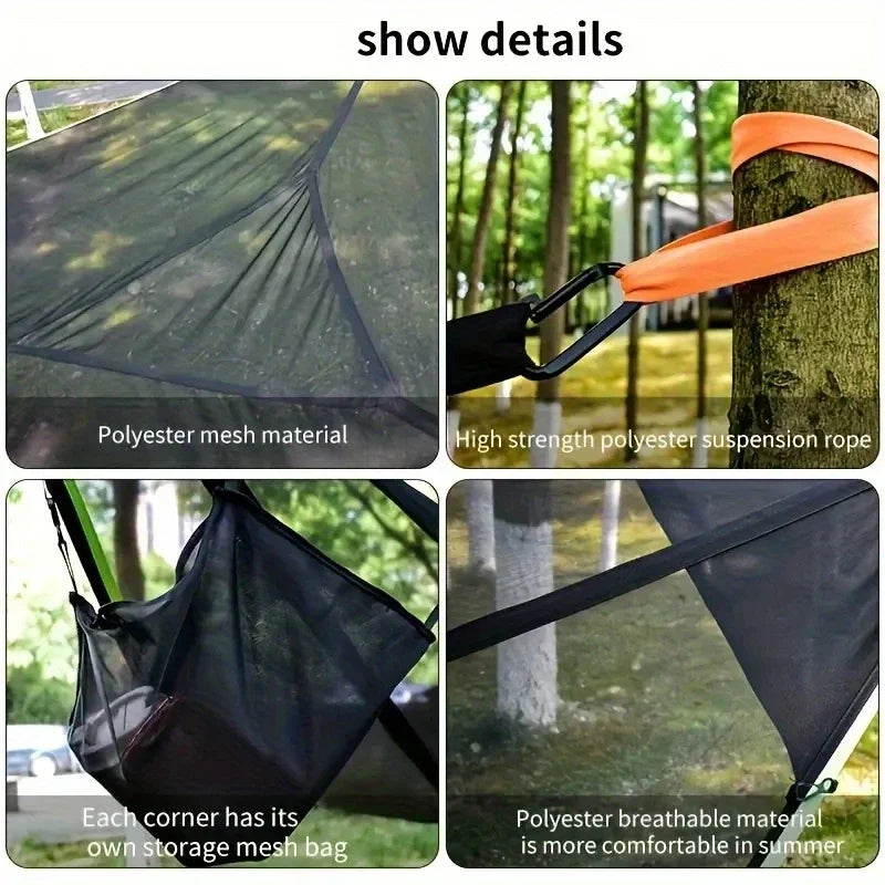 Portable Nylon Triangle Hammock with Storage Bag