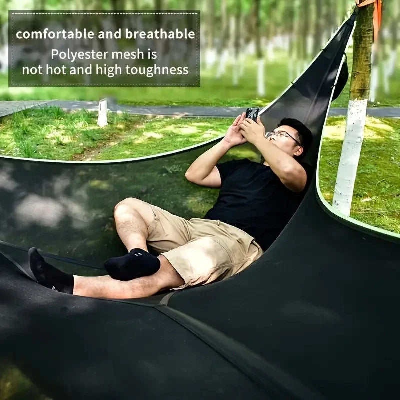 Portable Nylon Triangle Hammock with Storage Bag
