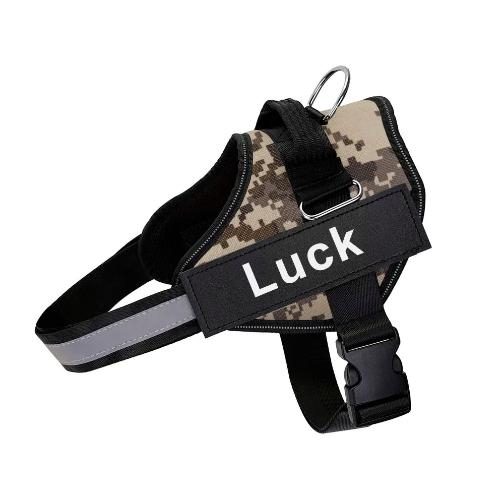 Customized Reflective Dog Harness Vest No Pull Adjustable Breathable Pet Harness for Outdoor Use