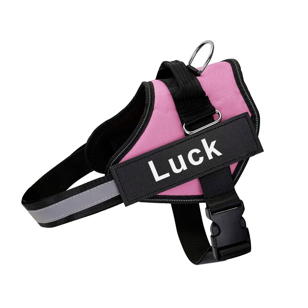 Customized Reflective Dog Harness Vest No Pull Adjustable Breathable Pet Harness for Outdoor Use