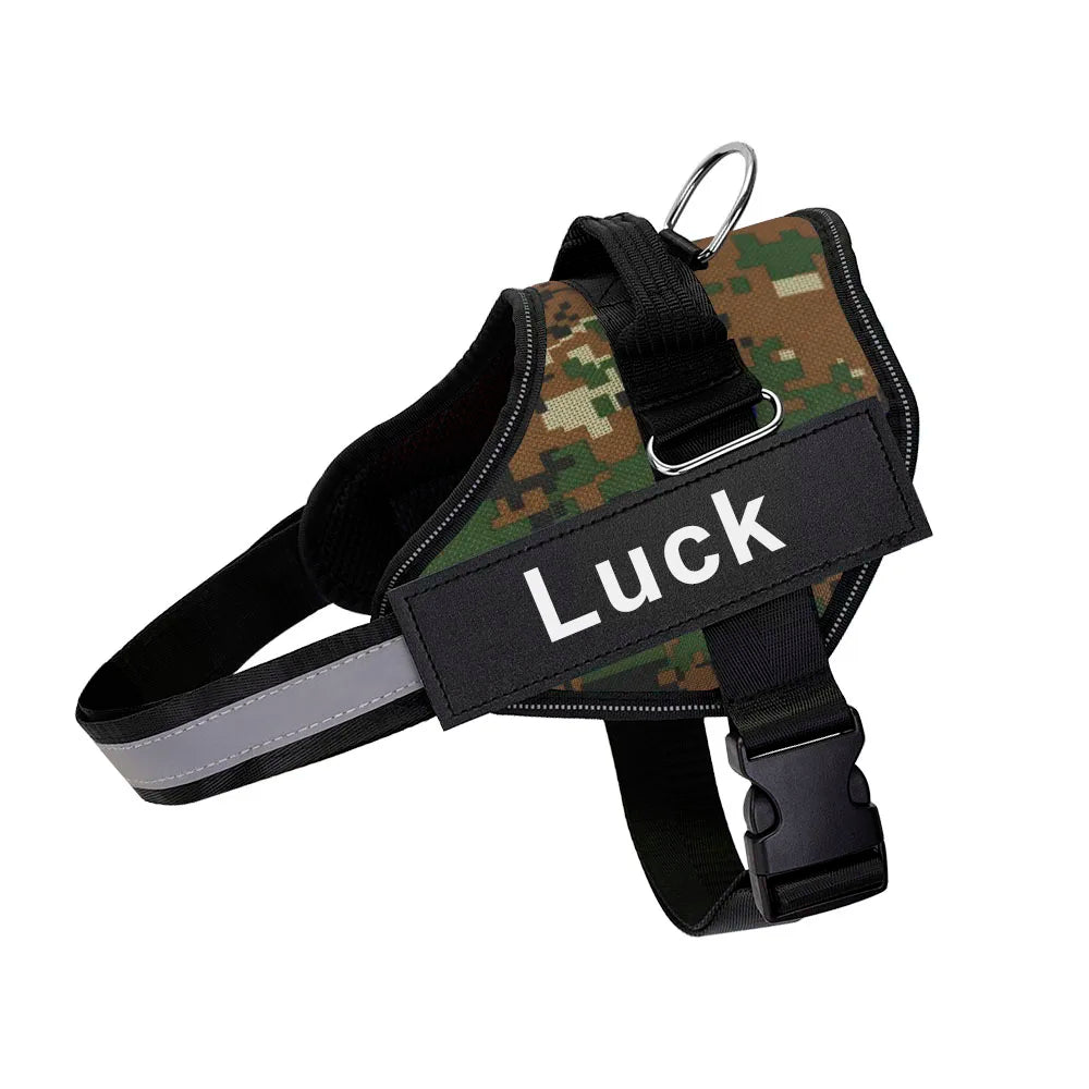 Customized Reflective Dog Harness Vest No Pull Adjustable Breathable Pet Harness for Outdoor Use