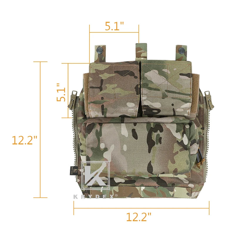 KRYDEX Tactical Zip-On Panel Backpack for Plate Carrier Vest