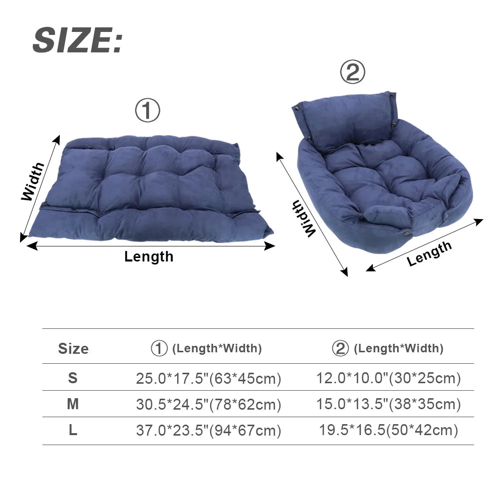 Didog Multifunction Dog Bed Mat 3 In 1 Cozy Pet Cushion