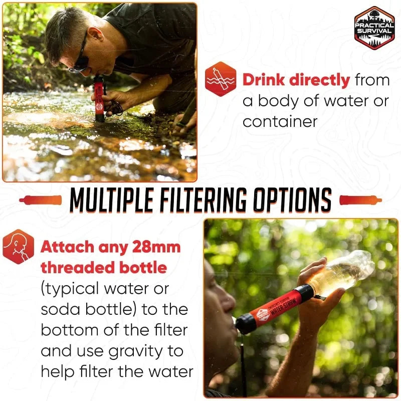 High Capacity Emergency Survival Water Straws