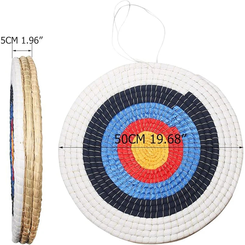 Recurve Bow Target Kit with Bright Color Straw and 5 Papers for Outdoor Archery Practice