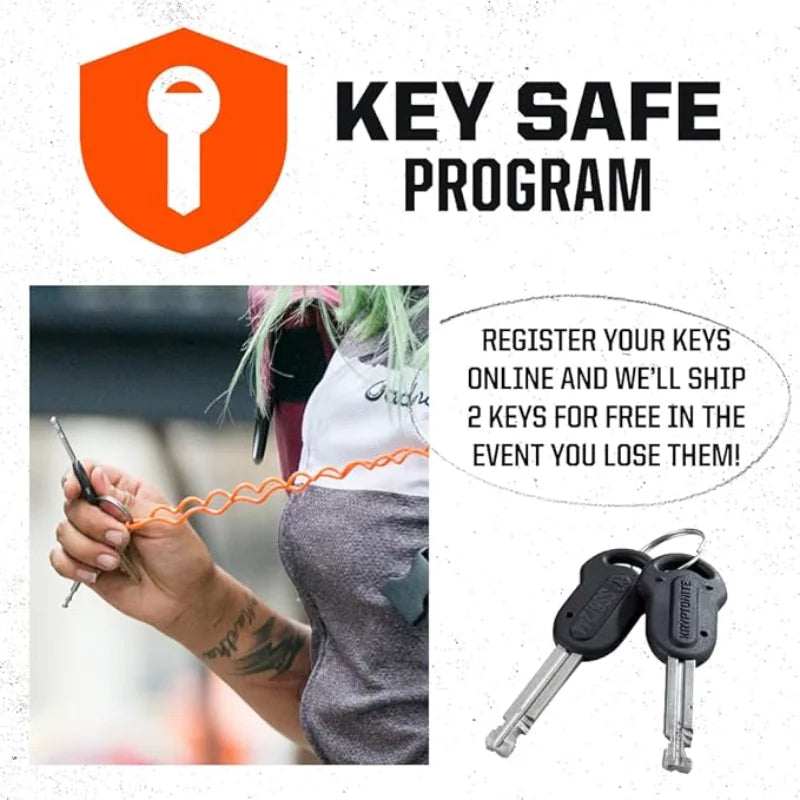 YTYIN Heavy Duty Kryptonite Evolution Mini Bike Chain Lock
