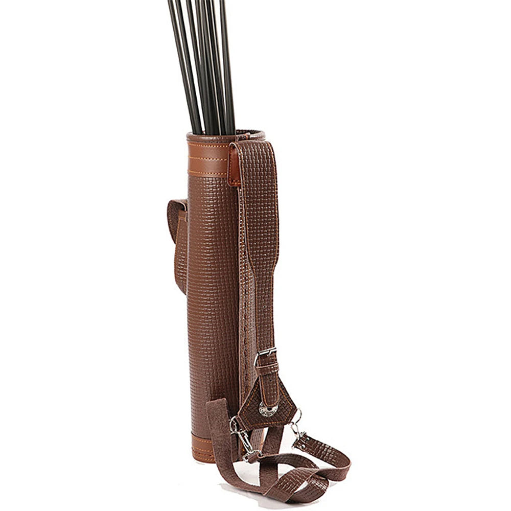 Hign-concerned Cowhide Arrow Bag Archery Pouch Universal