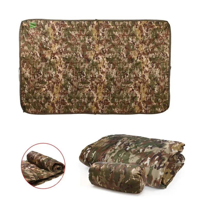 Water Repellent Camouflage Army Poncho Liner Woobie Blanket