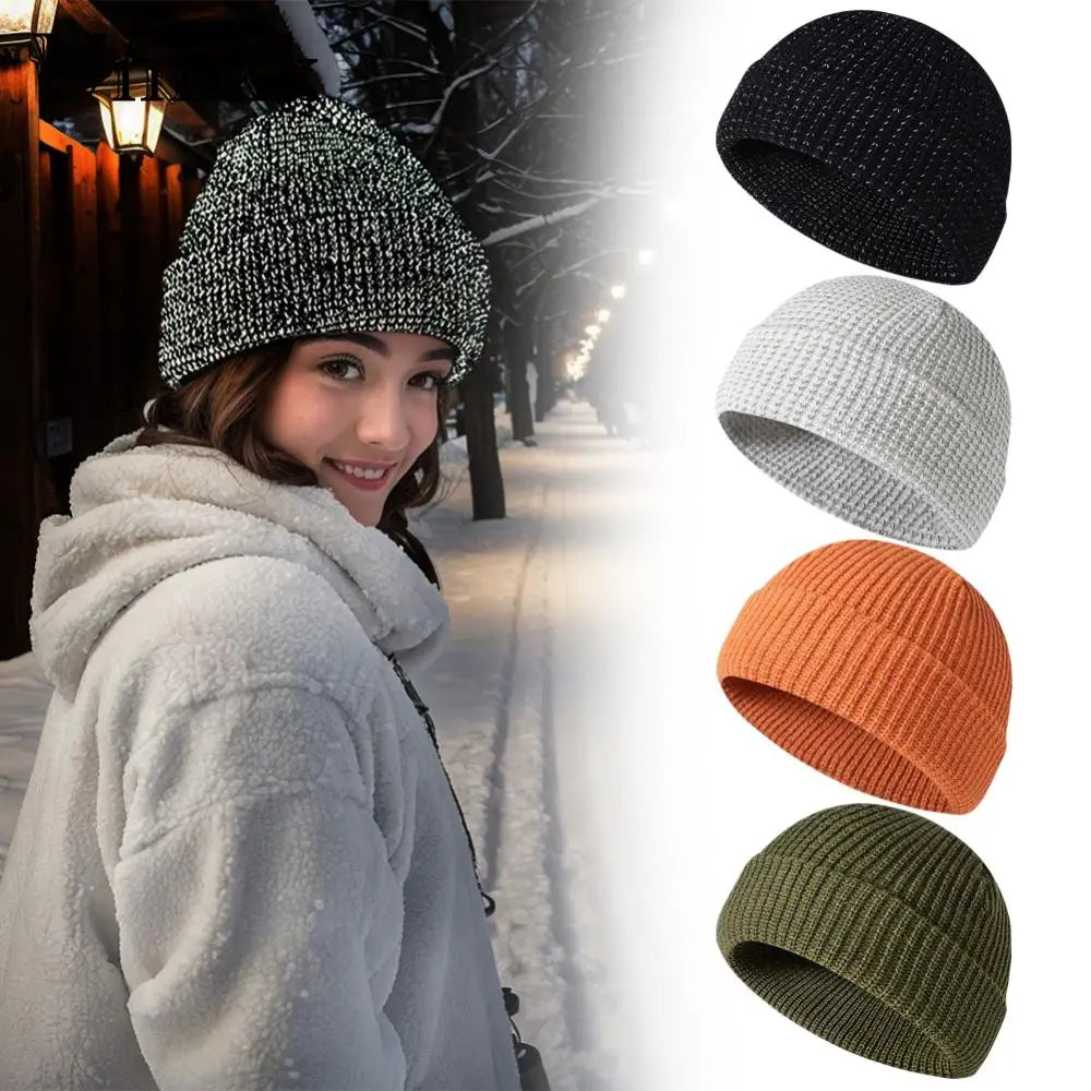 Craft of Weaving Unisex Winter Reflective Knitted Beanie Hat