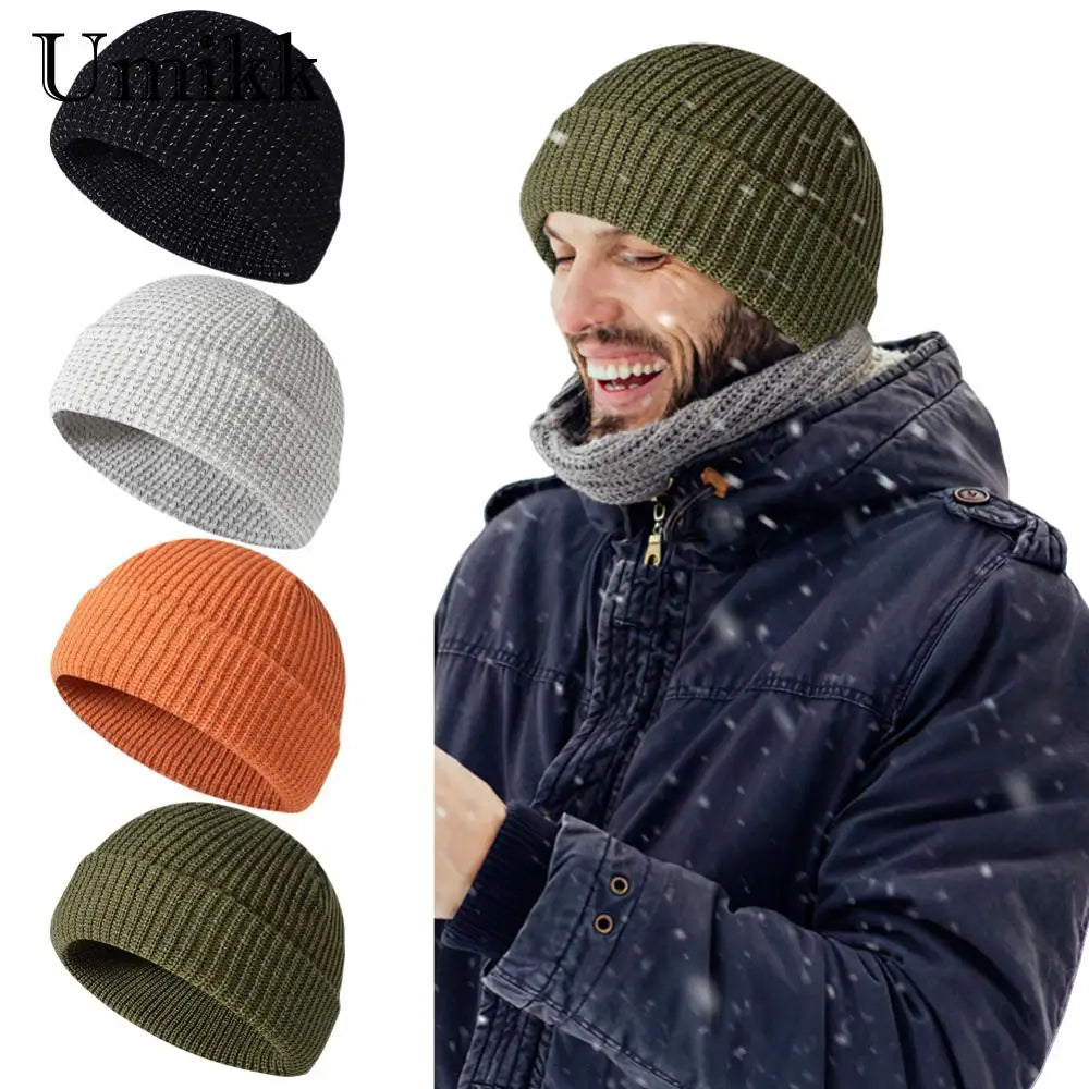 Craft of Weaving Unisex Winter Reflective Knitted Beanie Hat