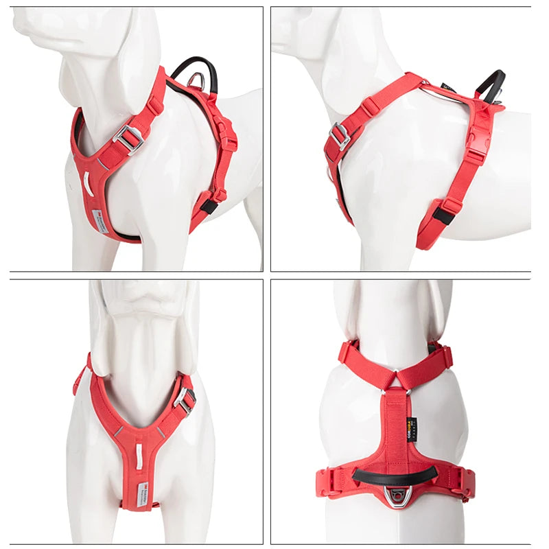 Small Combination Pet Harness Nylon Reflective Adjustable