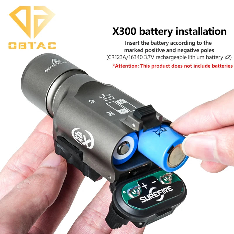 Tactical SF M300C M600C Metal Flashlight Strobe Scout Light for Airsoft Hunting 20mm Rail