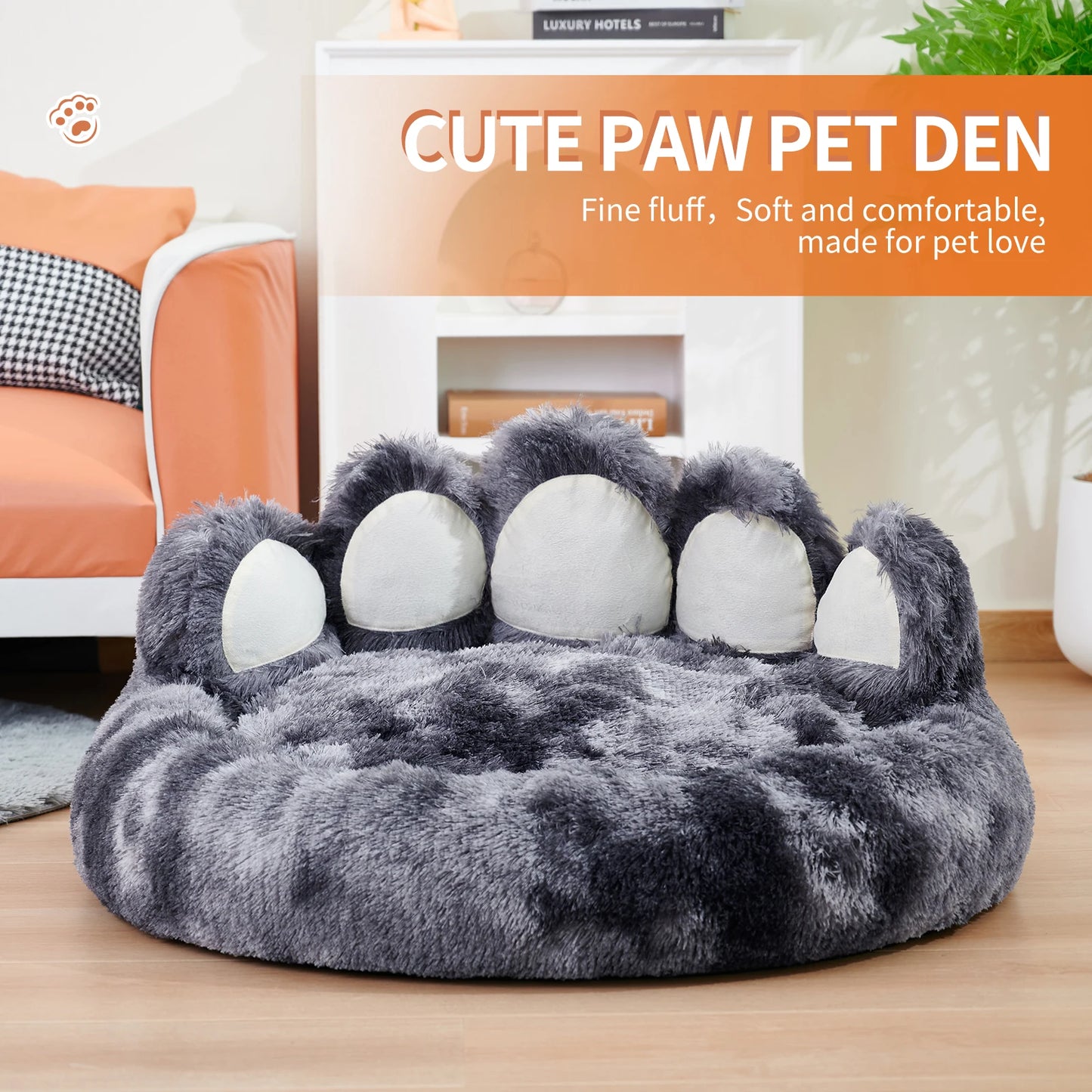 Petart Cozy Comfy Paw Shape Dog Bed Cushion
