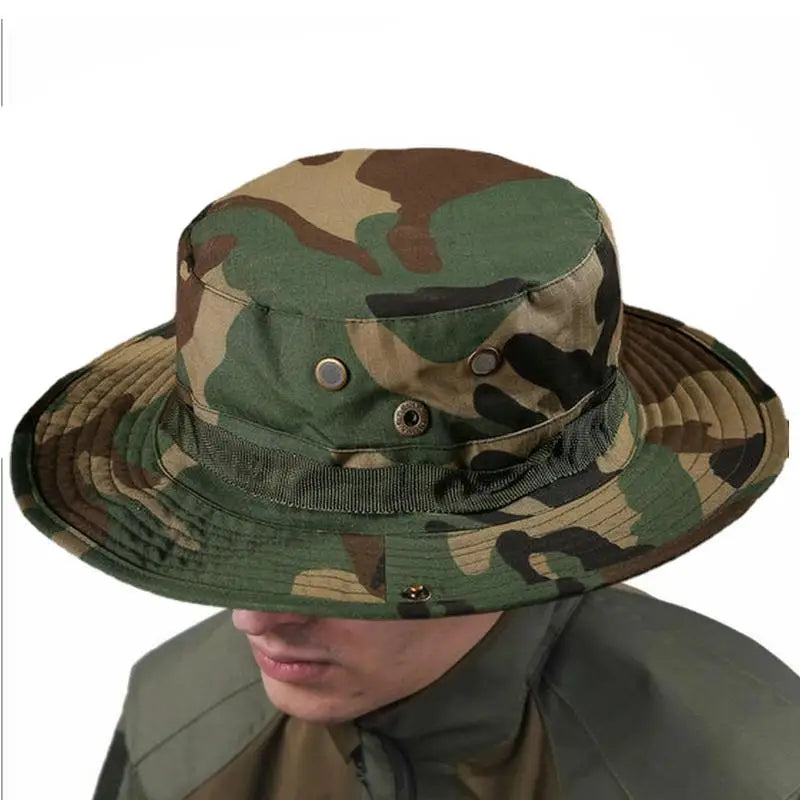Camouflage Tactical Boonie Hat for Men Outdoor Sports Fishing Hiking and Hunting