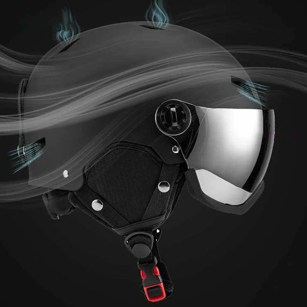JoceStyle Winter Ski Helmet with Goggles for Snow Sports