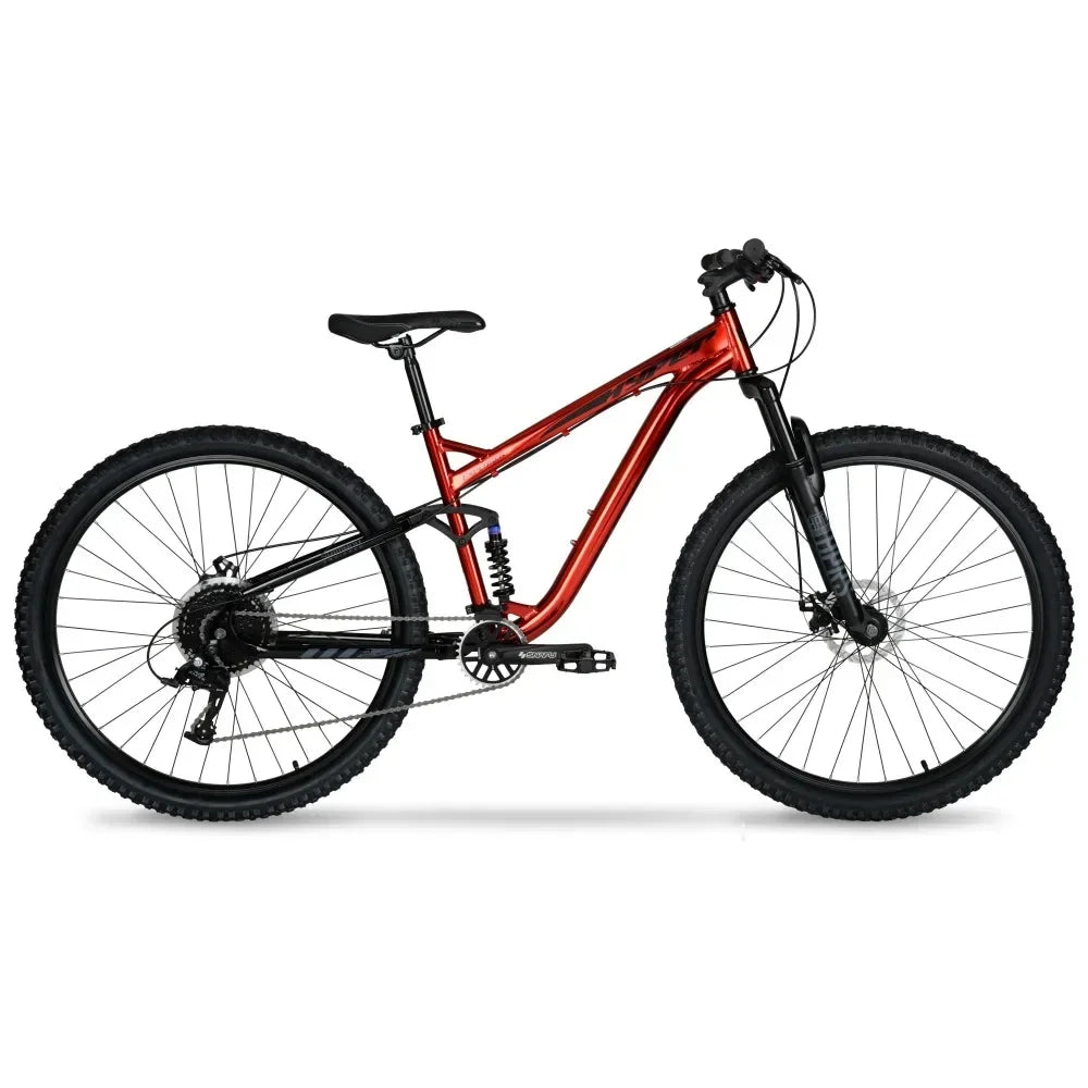 29 Inch Dual Suspension Mountain Bike for Adults Red Color Unisex Design