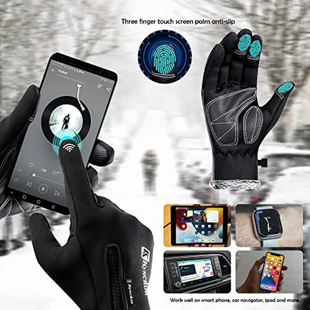 CN Thermal Waterproof Winter Gloves for Outdoor Sports