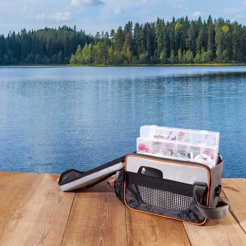 3600 Tackle Bag with Four Trays Waterproof Storage