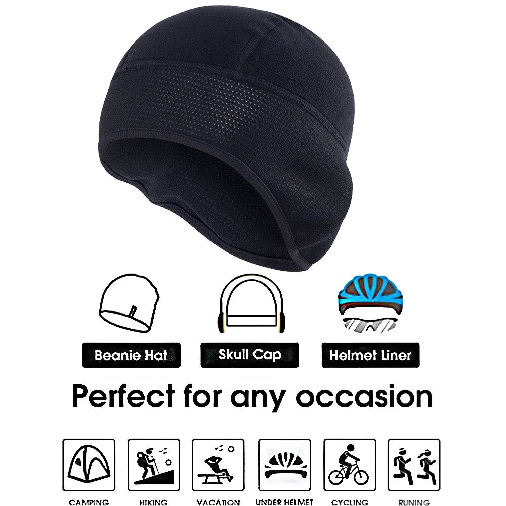 CN Thermal Fleece Windproof Ski Hat Beanie for Adults