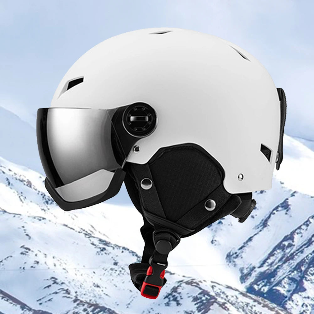 JoceStyle Winter Ski Helmet with Goggles for Snow Sports