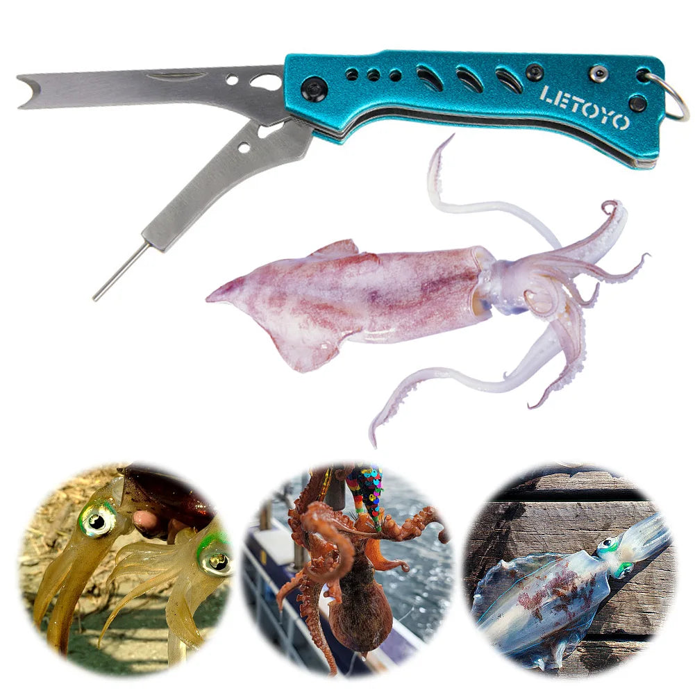 Hignconcerned Stainless Squid Knife 2 In 1 Octopus Cutter