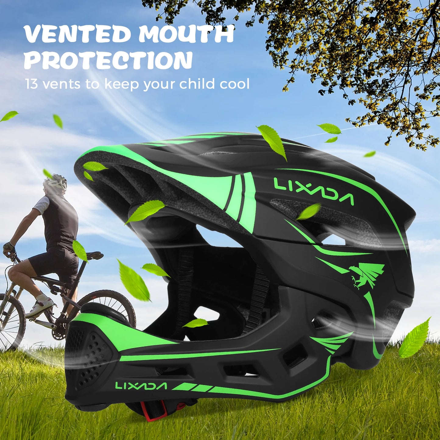 Lixada Kids Detachable Full Face Helmet for Sports Safety