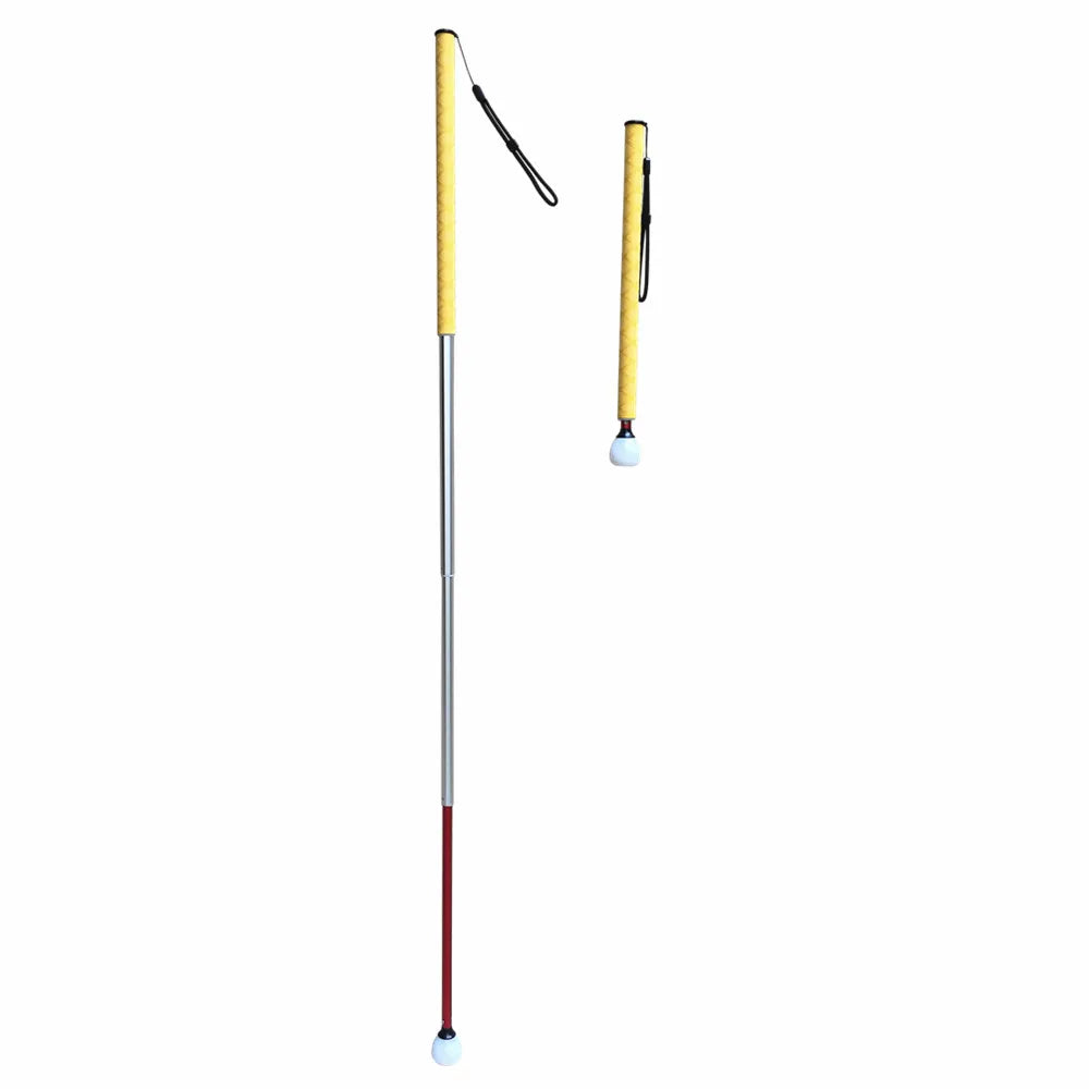 7 Section Telescopic Aluminum Guide Cane Portable Walking Stick for Visually Impaired 150cm