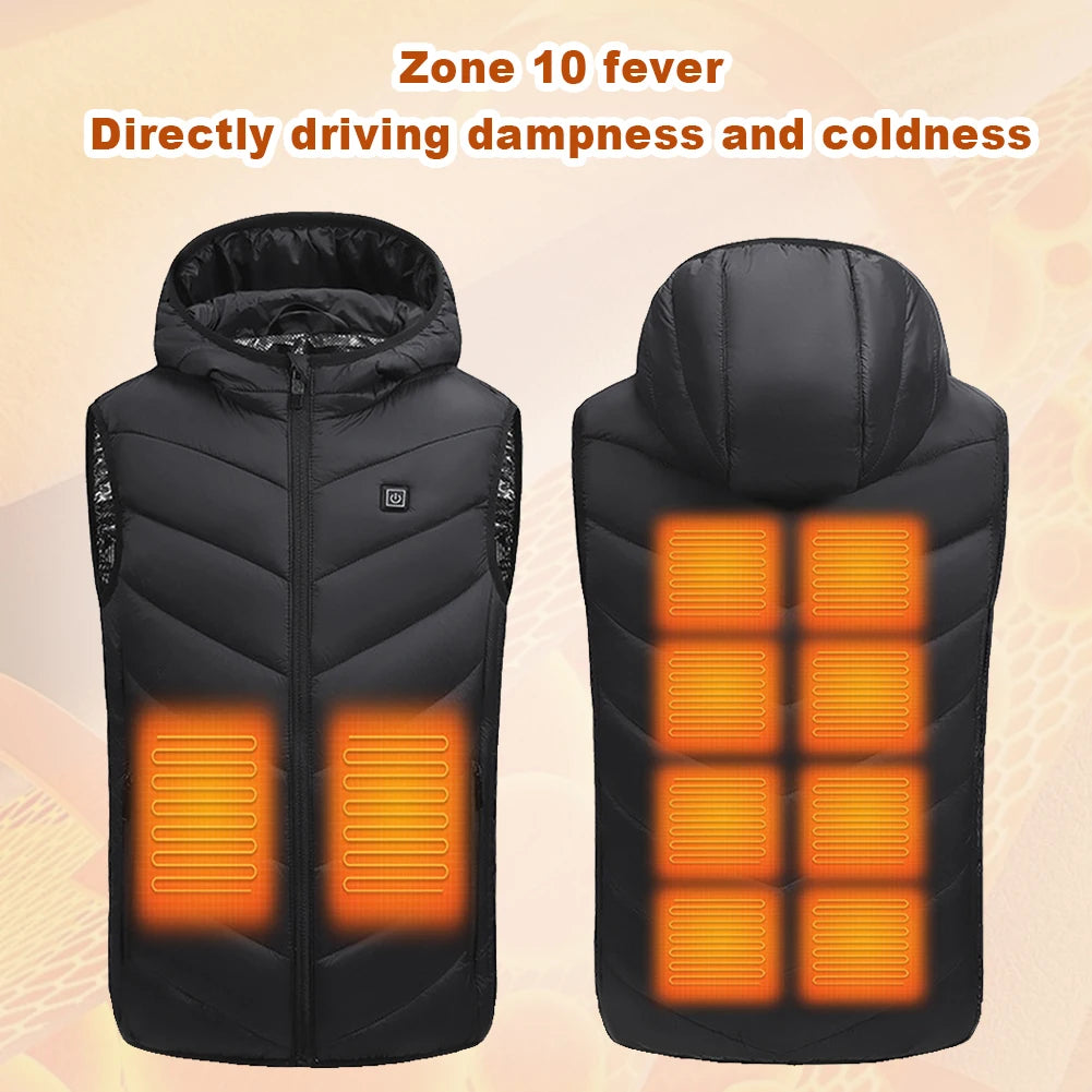JOCESTYLE 10 Heating Zones Electric Heated Vest for Kids