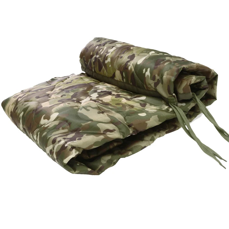 Water Repellent Camouflage Army Poncho Liner Woobie Blanket