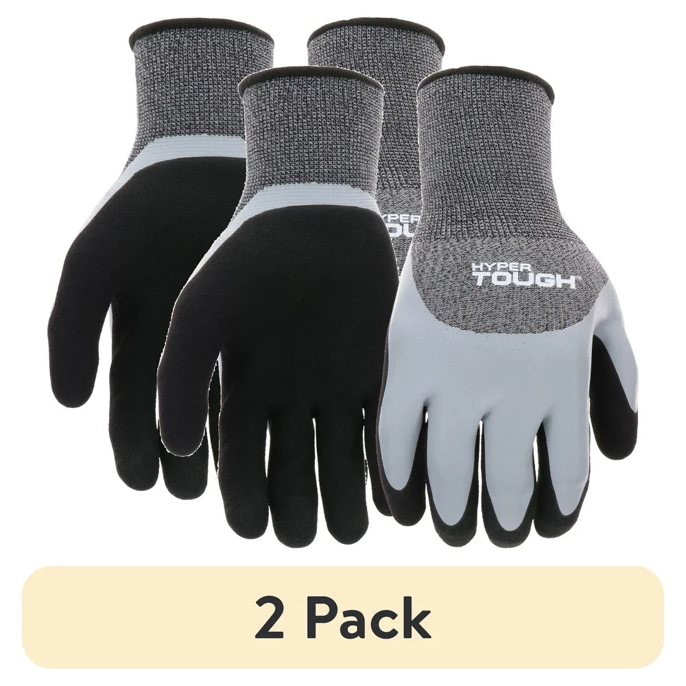 XMSJ Double Dipped Latex Work Gloves 2 Pack