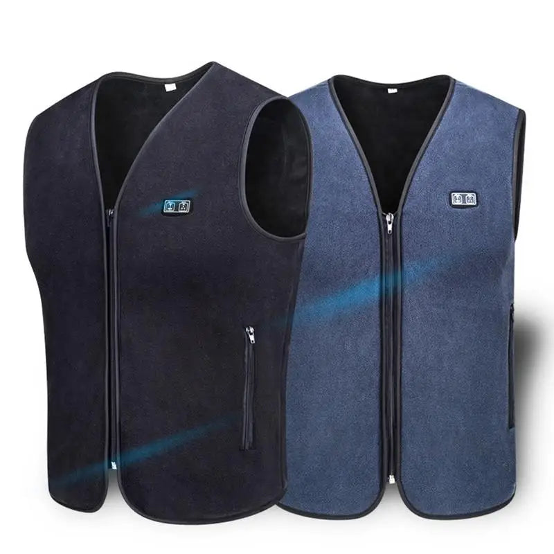 Winter USB Heated Vest Adjustable Temperature Washable Sleeveless Jacket for Outdoor Sports