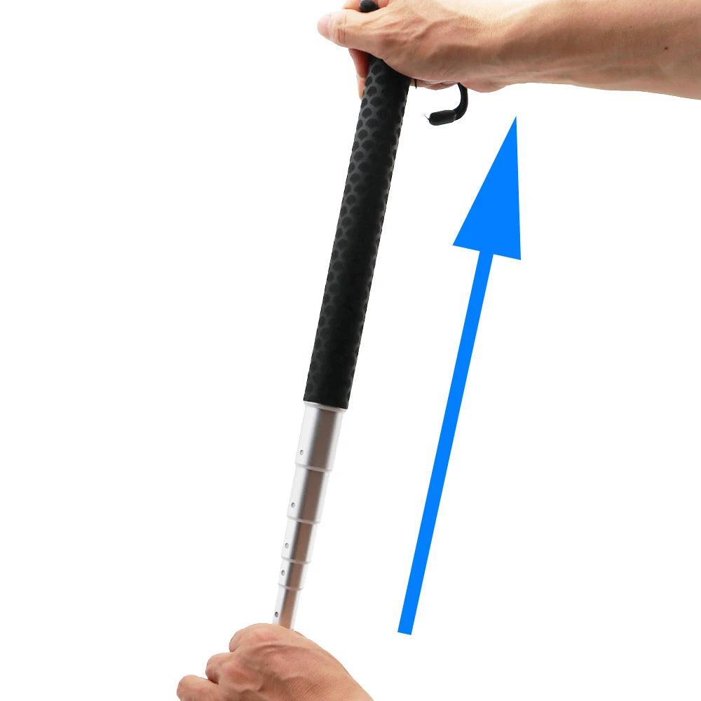 7 Section Telescopic Aluminum Guide Cane Portable Walking Stick for Visually Impaired 150cm