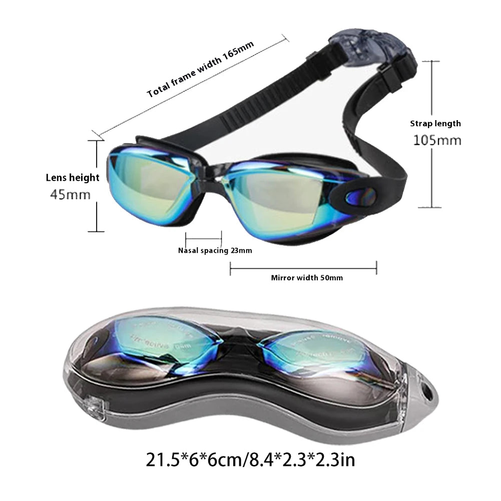 America Wildlife Anti Fog UV Swim Goggles Silicone Gaskets