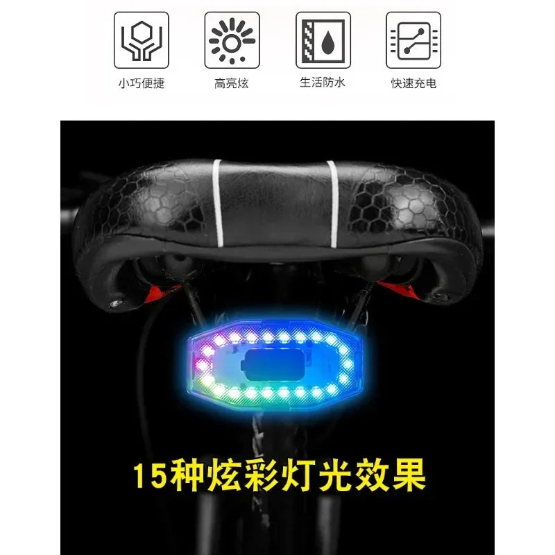 Taillight LED Bicycle Lamp USB Waterproof For Night Riding