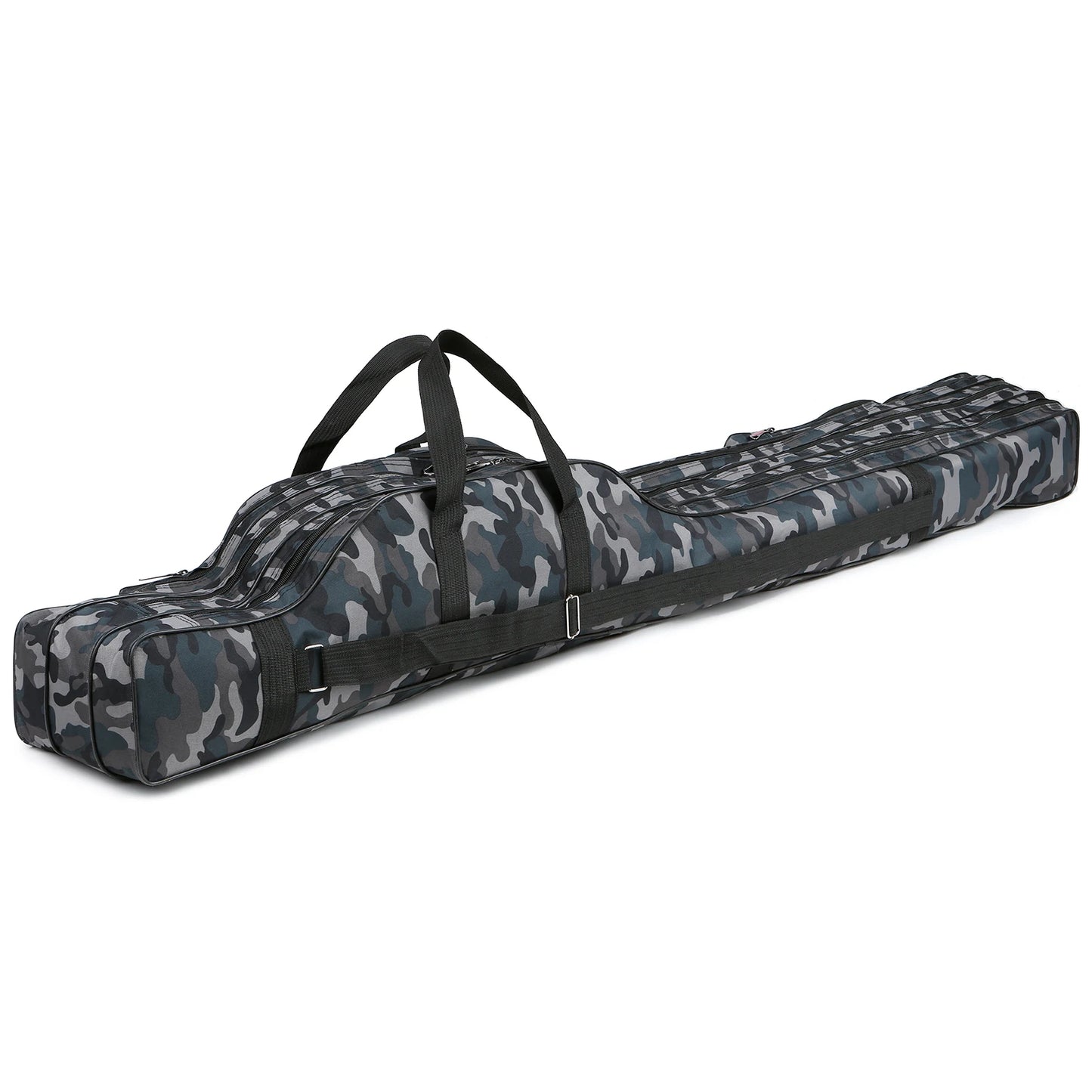 Lixada 3 Layer Portable Fishing Pole Bag Folding Rod Carry Case Tackle Storage Solution
