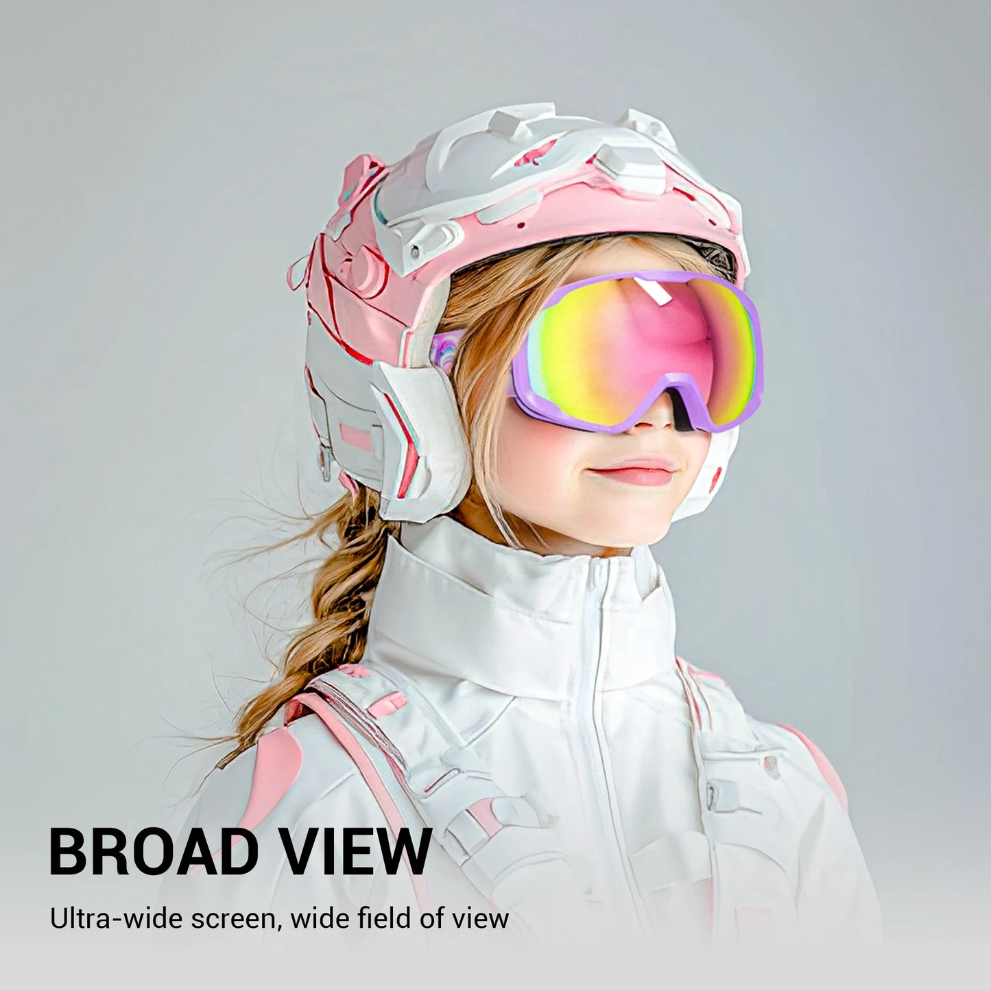 Kapvoe Kids Ski Goggles Anti Fog UV400 Snowboard Mask