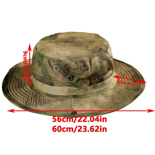 Camouflage Tactical Boonie Hat for Men Outdoor Sports Fishing Hiking and Hunting