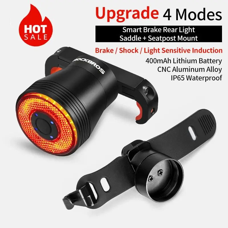 ROCKBROS Smart Auto Brake Sensing Bike Taillight LED Light