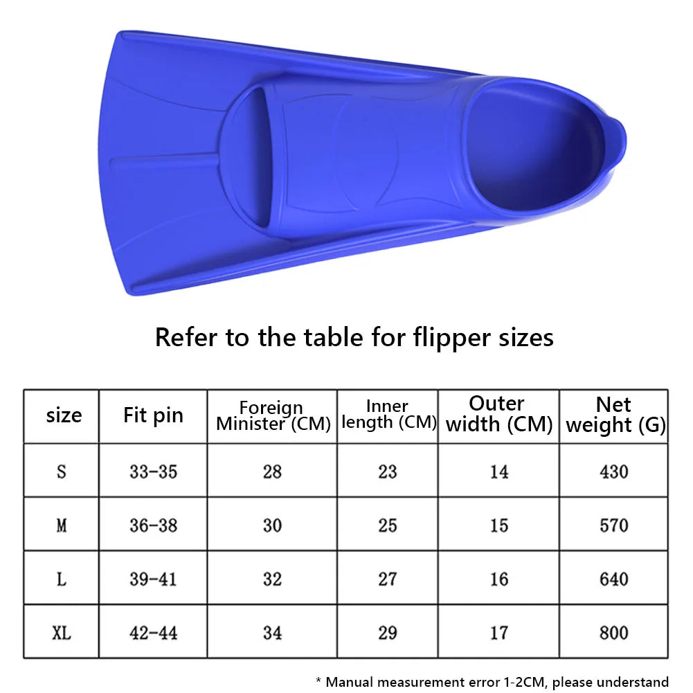 Hign-concerned Silicone Swimming Fins for Kids and Adults
