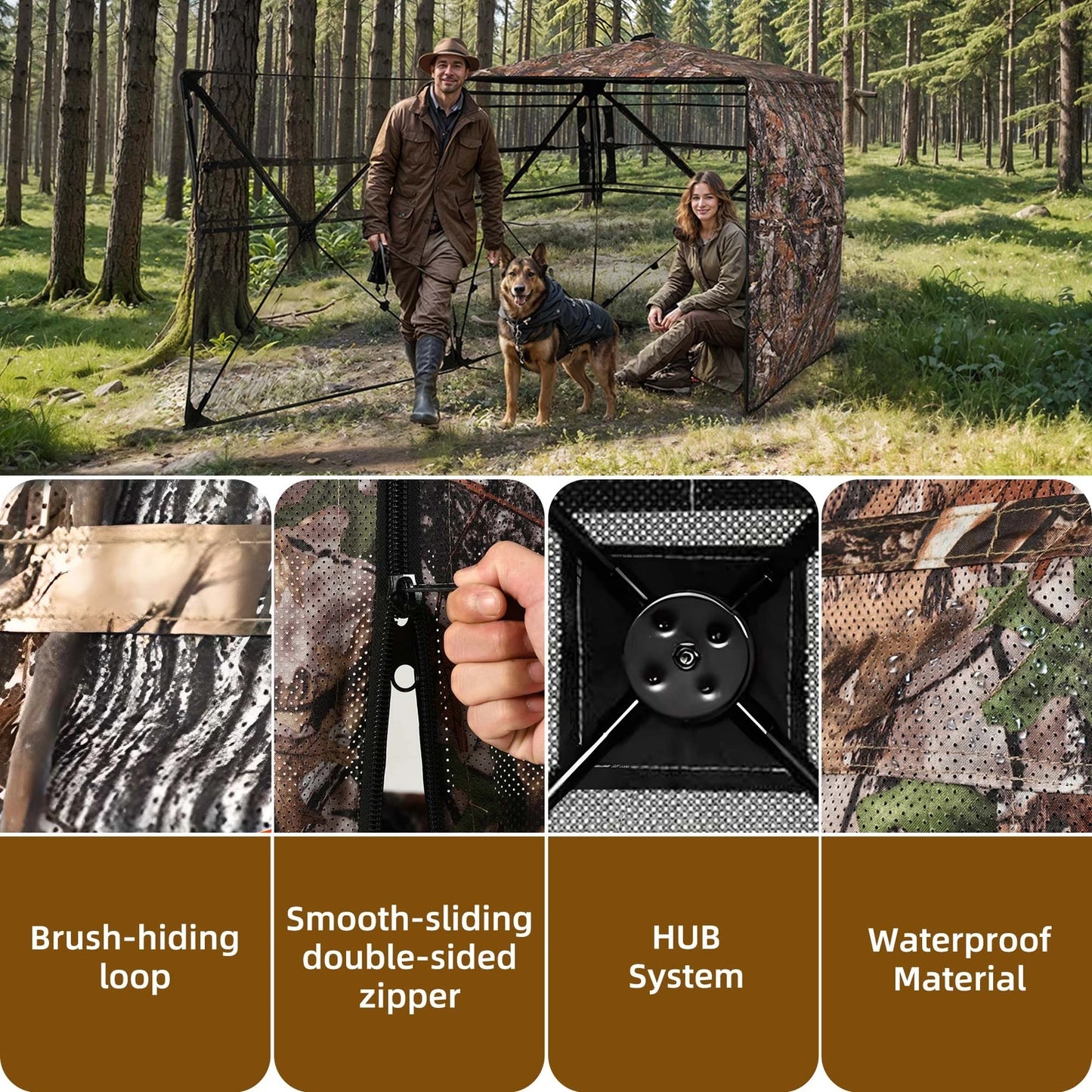 CN Hunting Blind with 360 Degree View for 3 Persons