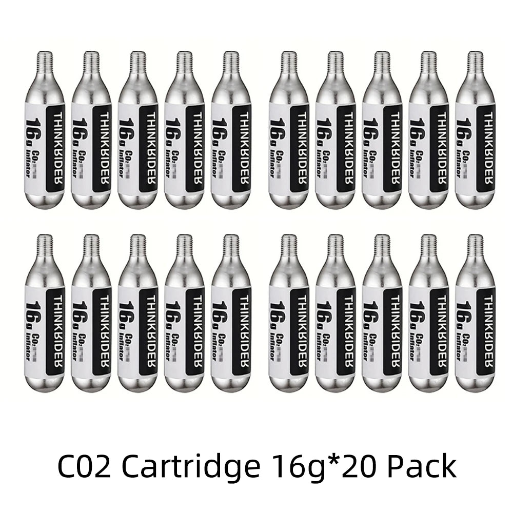 ThinkRider 16g Threaded CO2 Cartridges for Bike Tires