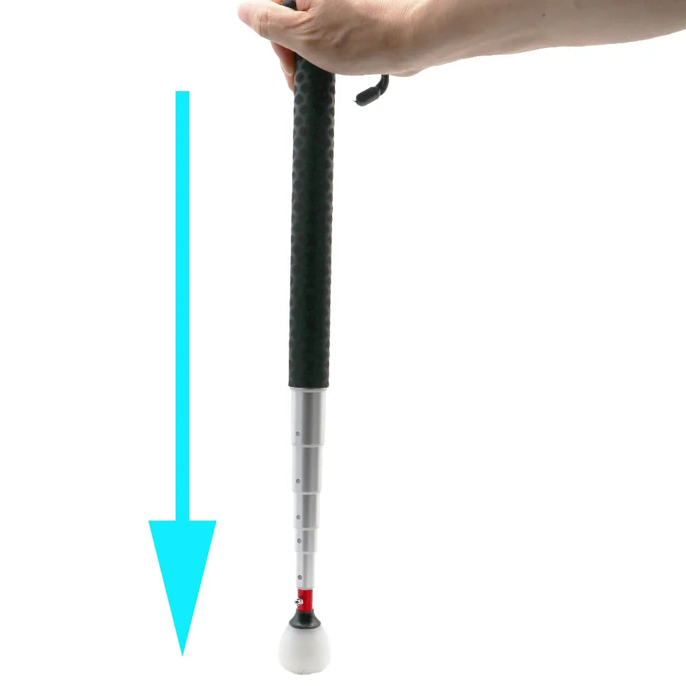7 Section Telescopic Aluminum Guide Cane Portable Walking Stick for Visually Impaired 150cm