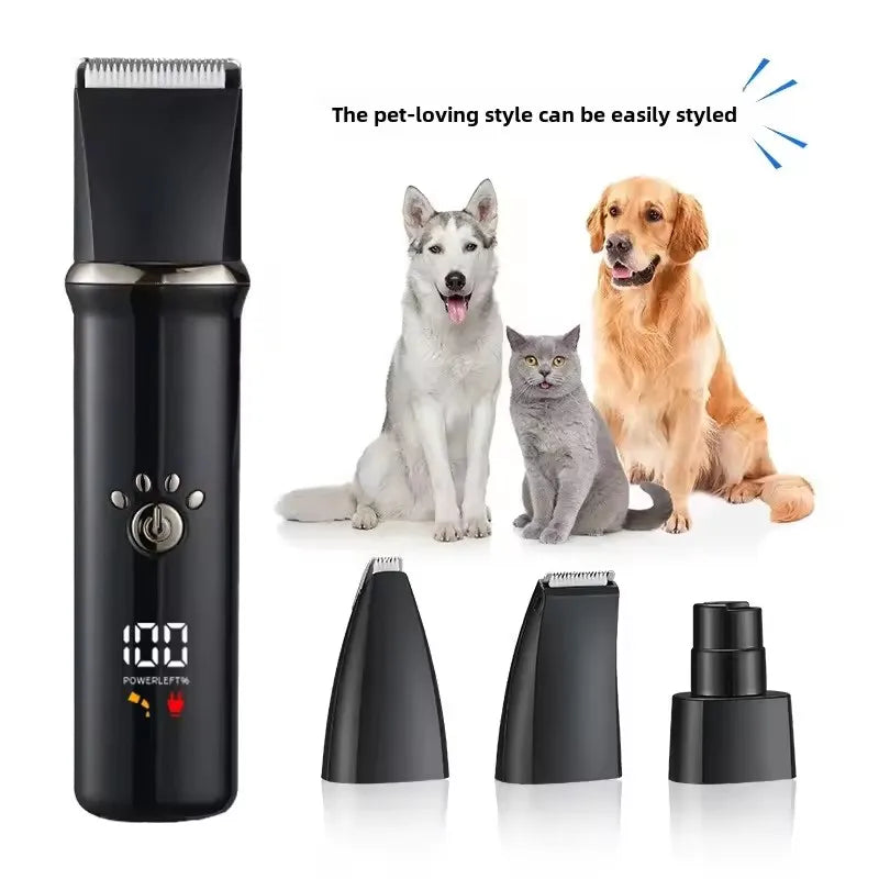 GZHJGOS 4 In 1 Pet Hair Trimmer Clipper Nail Grinder