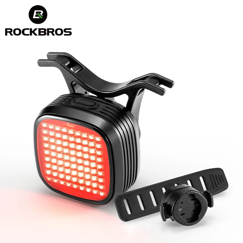 ROCKBROS Bike Rear Light Brake Sense Taillight IPX6 12 Modes