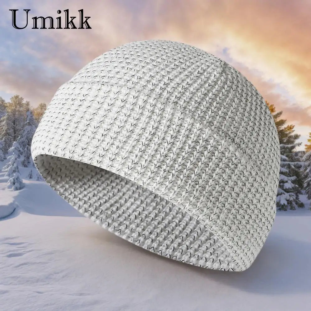 Craft of Weaving Unisex Winter Reflective Knitted Beanie Hat