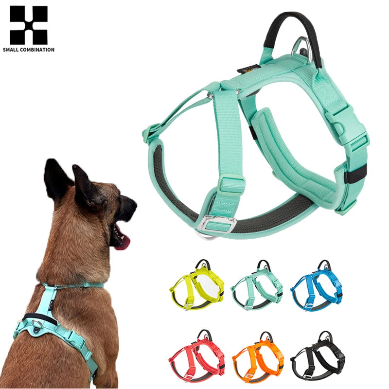 Small Combination Pet Harness Nylon Reflective Adjustable