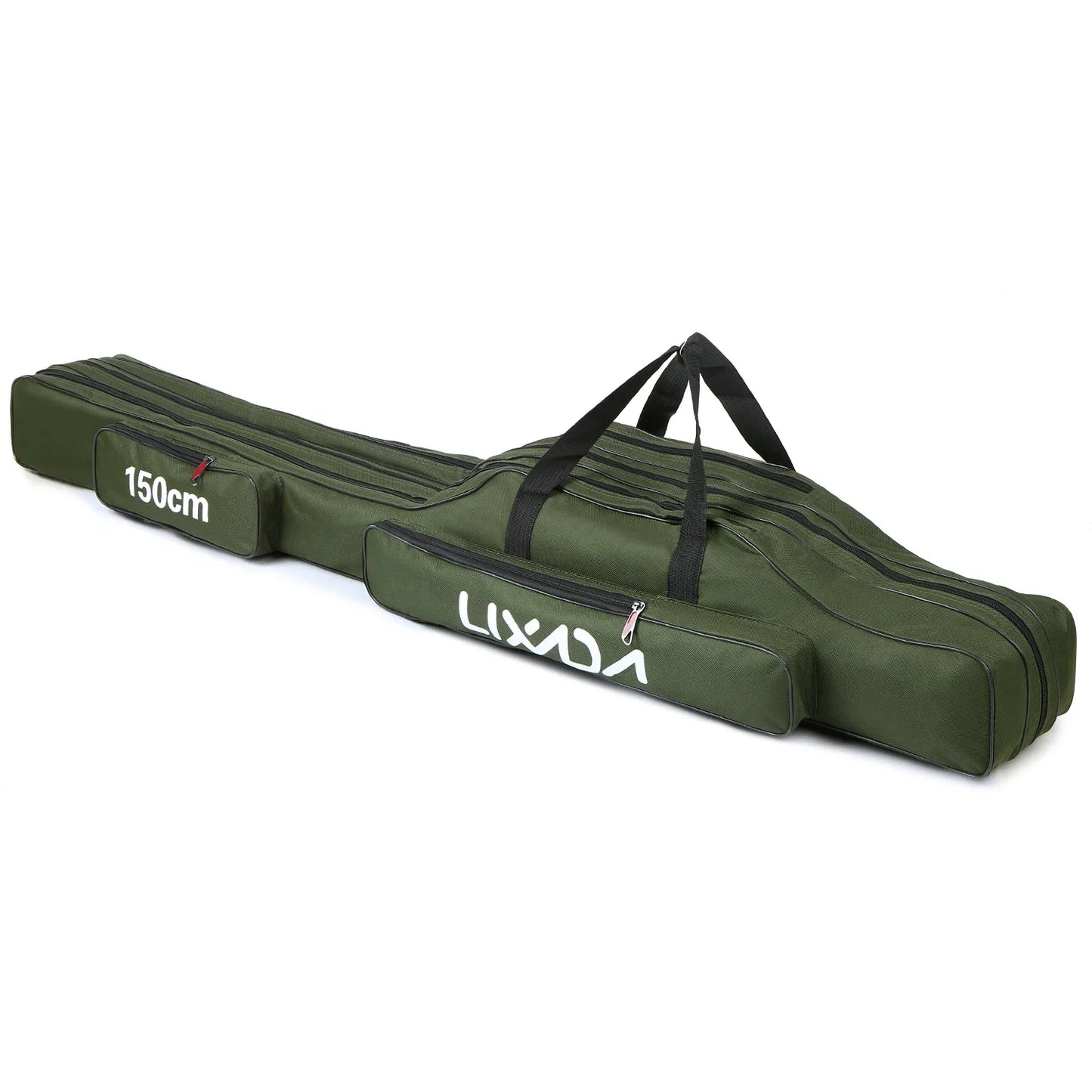 Lixada Three Layers Fishing Pole Bag Portable Folding Rod and Tackle Storage Case