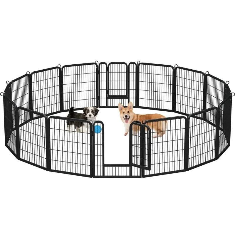 Alden Design Metal Dog Playpen for Indoor Outdoor Use