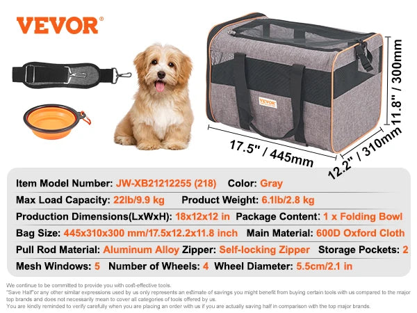 SucceBuy Cat Carrier Breathable Travel Backpack Telescopic