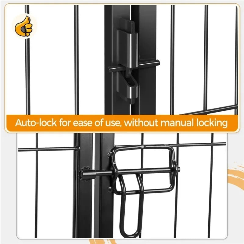 Alden Design Metal Dog Playpen for Indoor Outdoor Use